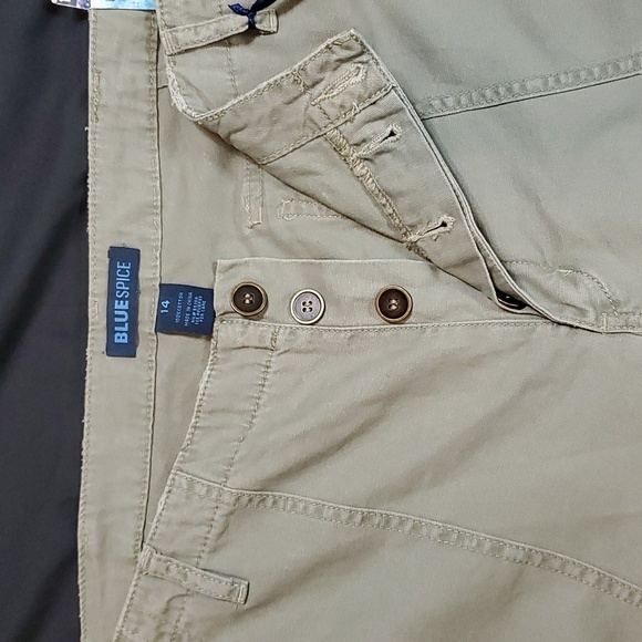 Blue Spice Olive high waist cropped pants size 14 - Picture 5 of 5